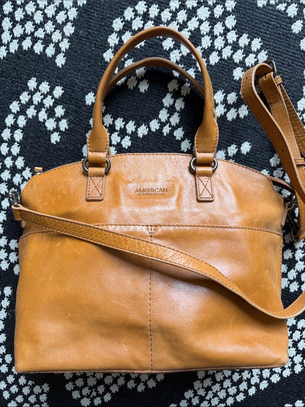 American Leather Co. convertible shoulder/crossbody bag
